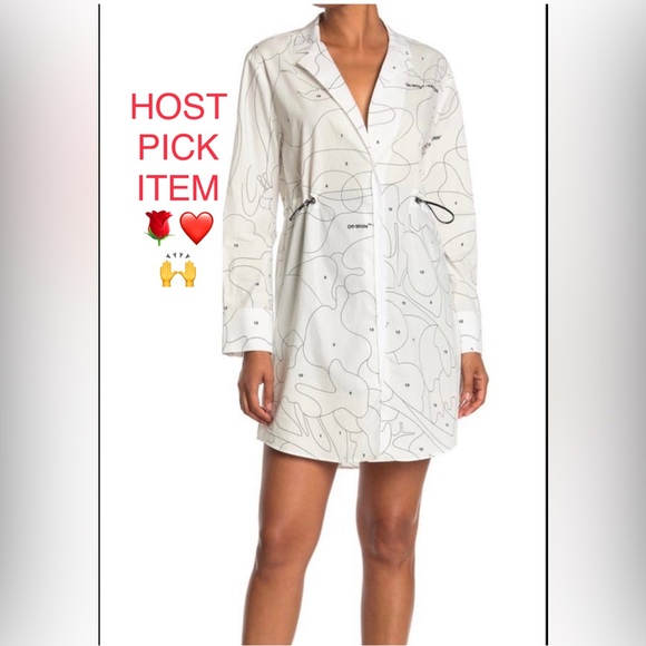 Off-White Dresses & Skirts - ❤️HOST PICK 🌹 NWT Off-White Puzzle Coulisse Drawcord Waist Dress